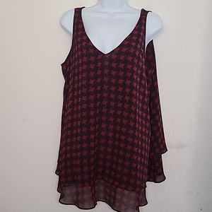 Lane Bryant Houndstooth Blouse Size 14